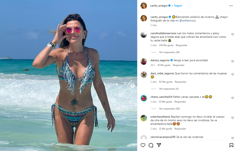 Saco De Huesos Hacen Pebre A Carolina Arregui Por Fotos En Bikini