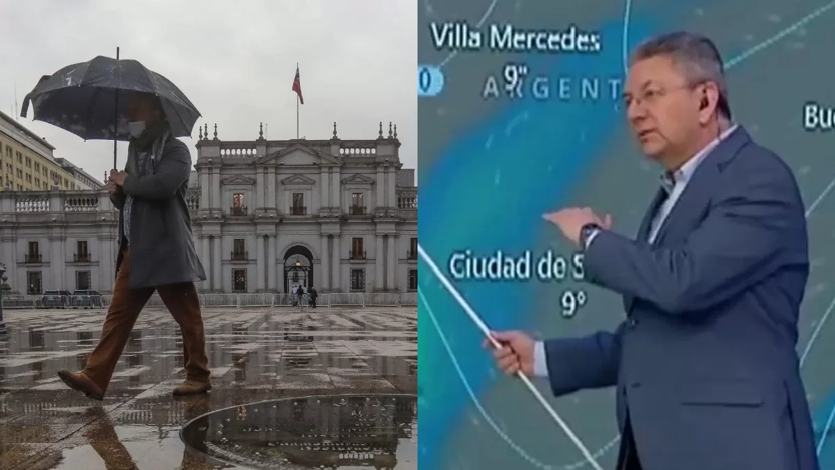 Lluvia en Santiago Meteorólogo Jaime Leyton se la juega con la hora en