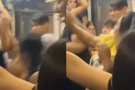 Pelea En El Metro